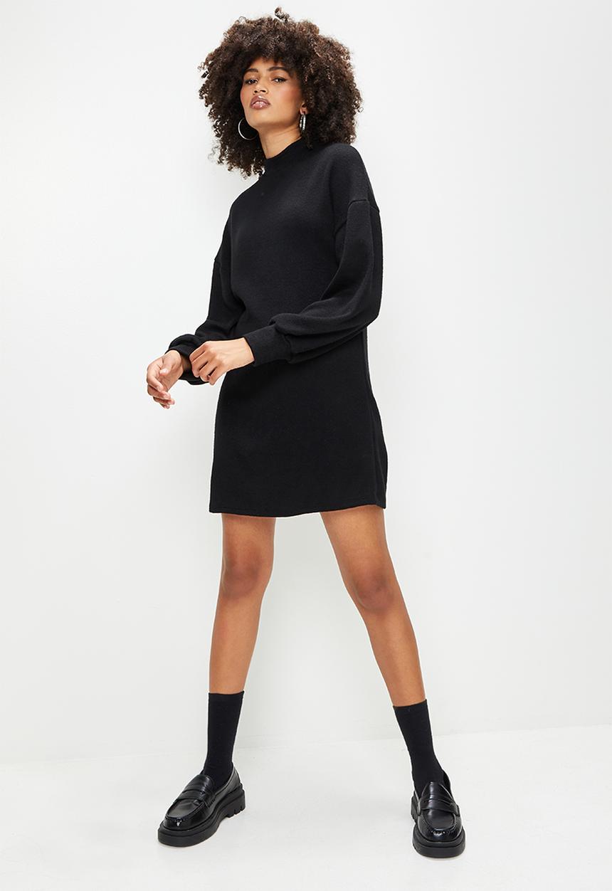 Blake - Shift cut and sew mini dress - black