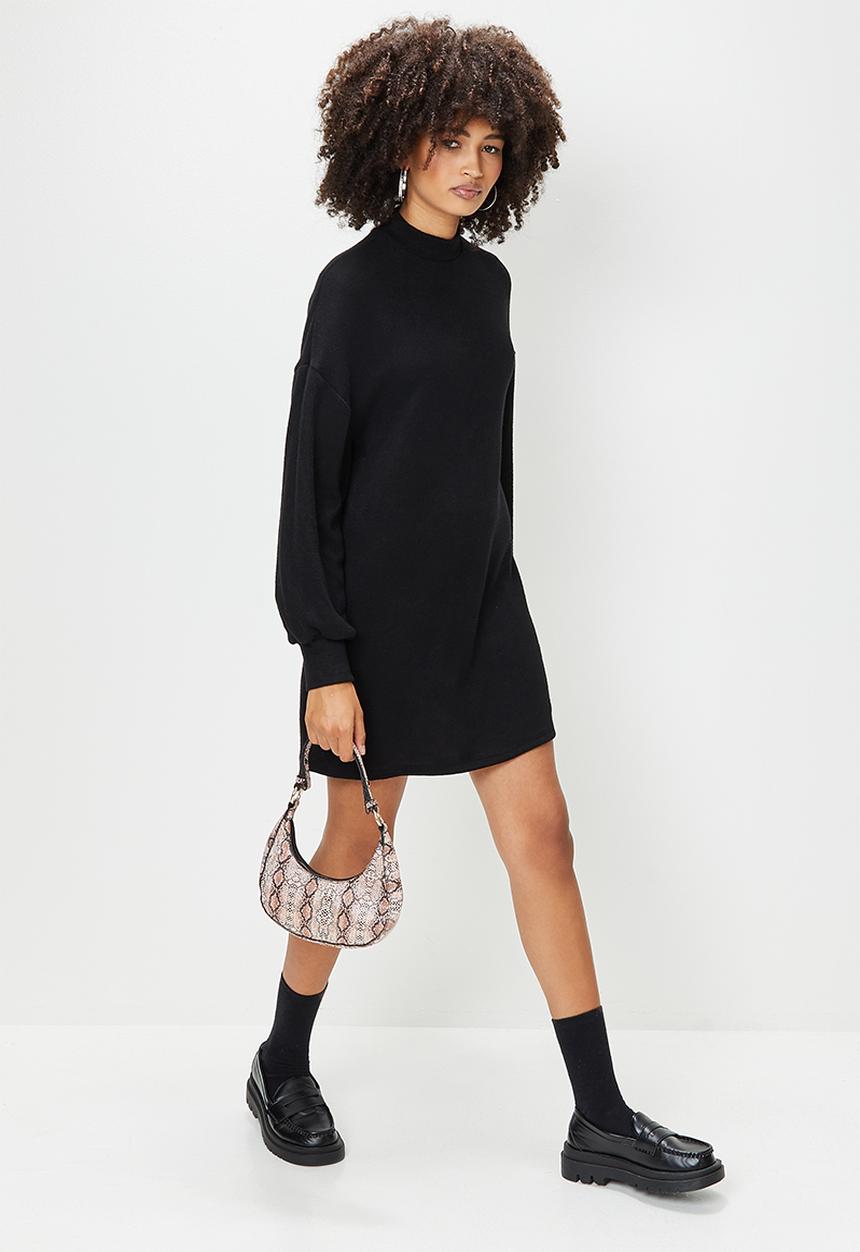 Blake - Shift cut and sew mini dress - black