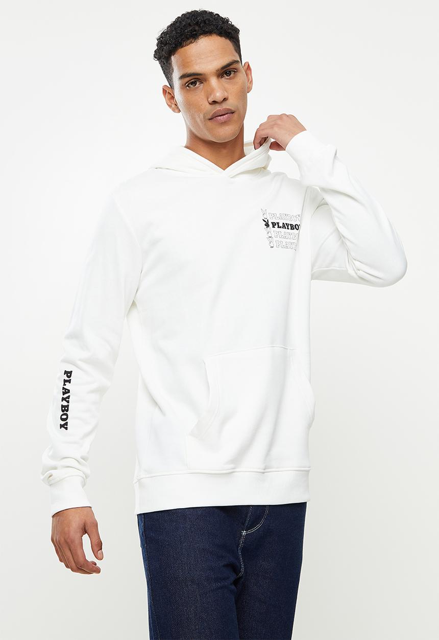 Only & Sons - Onsplayboy reg hoodie sweat - white