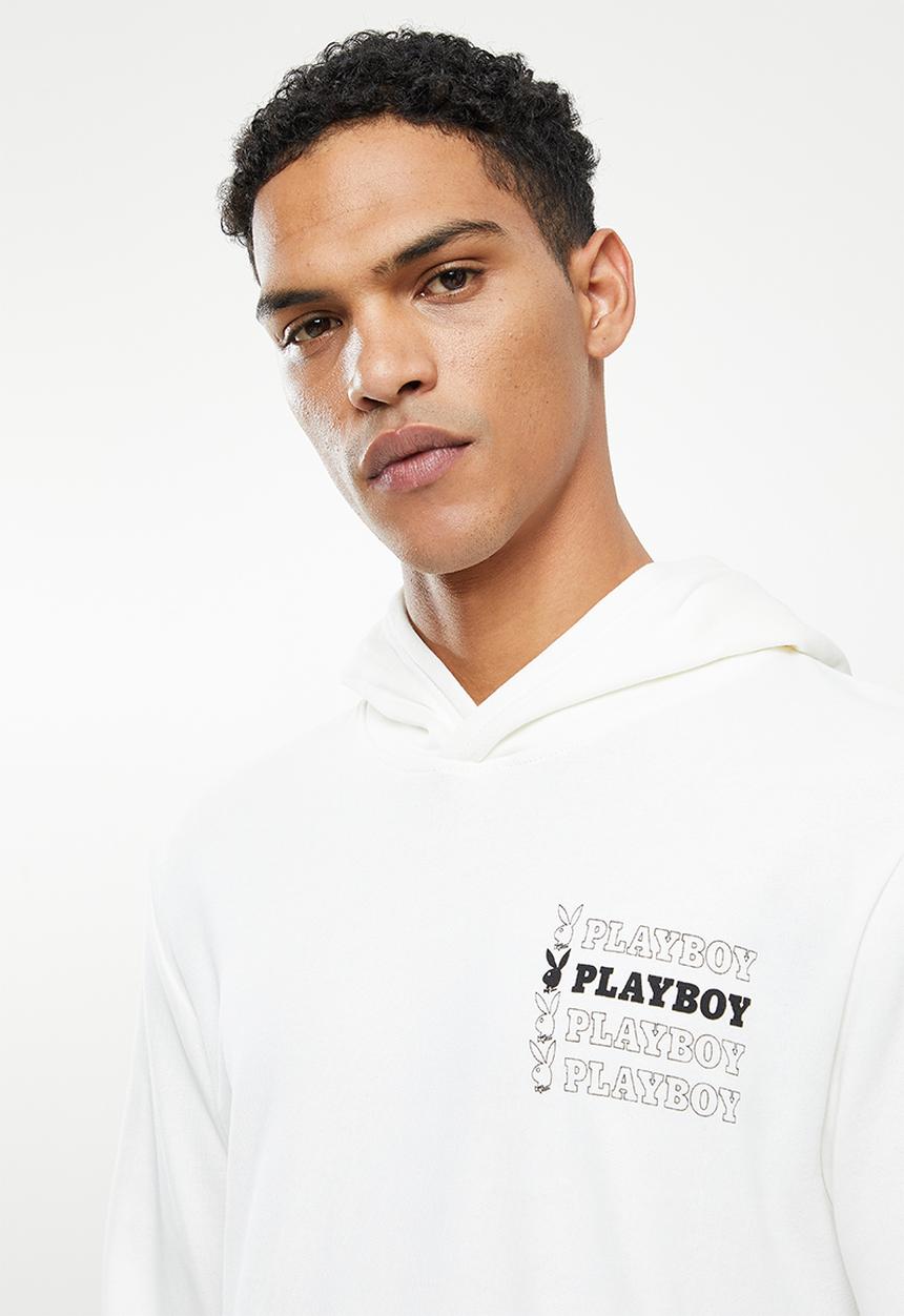 Only & Sons - Onsplayboy reg hoodie sweat - white