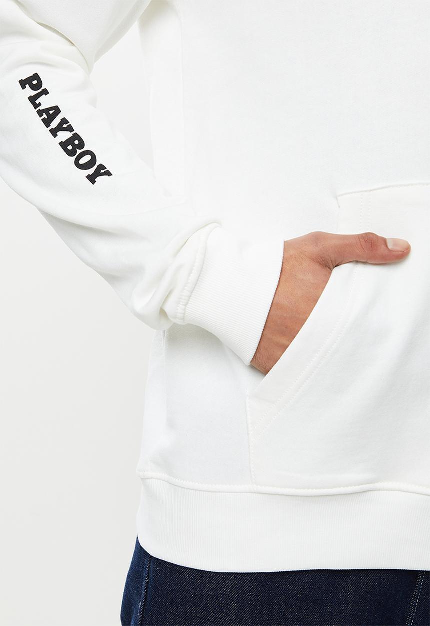 Only & Sons - Onsplayboy reg hoodie sweat - white