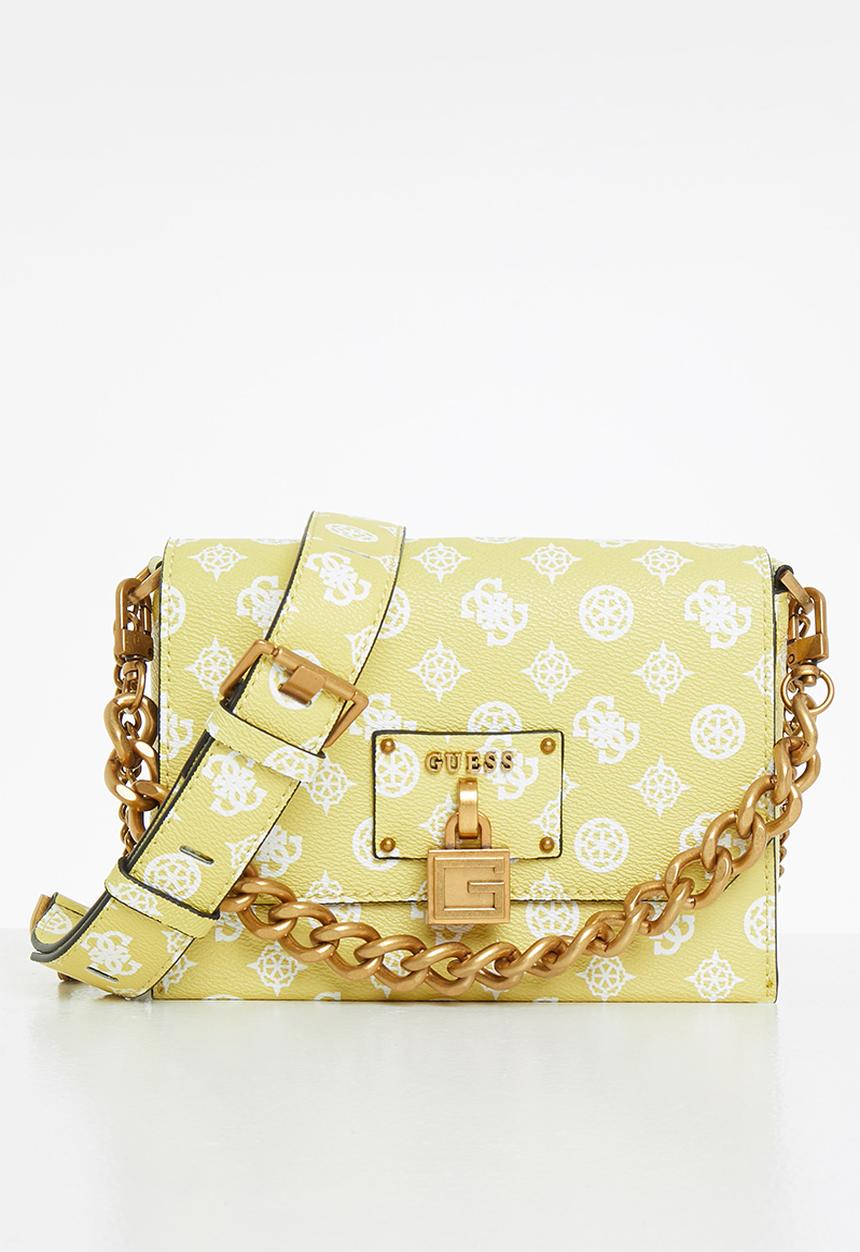 GUESS - Centre stage crossbody flap - citrine logo