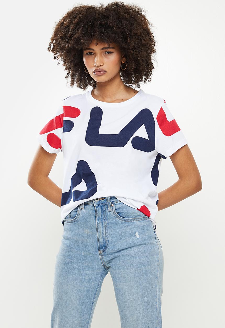FILA - Sienna aop T-shirt - white