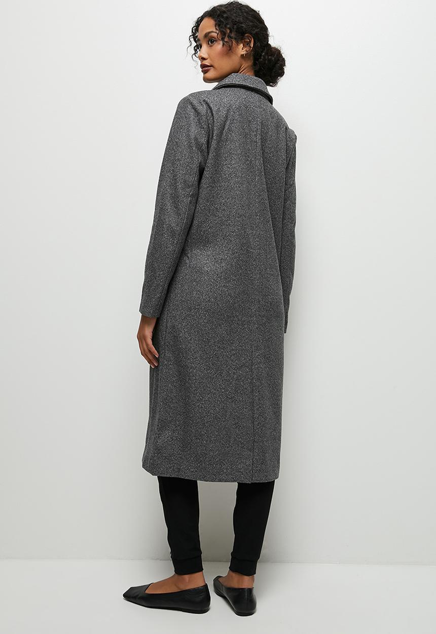 edit - Herringbone coat - grey 