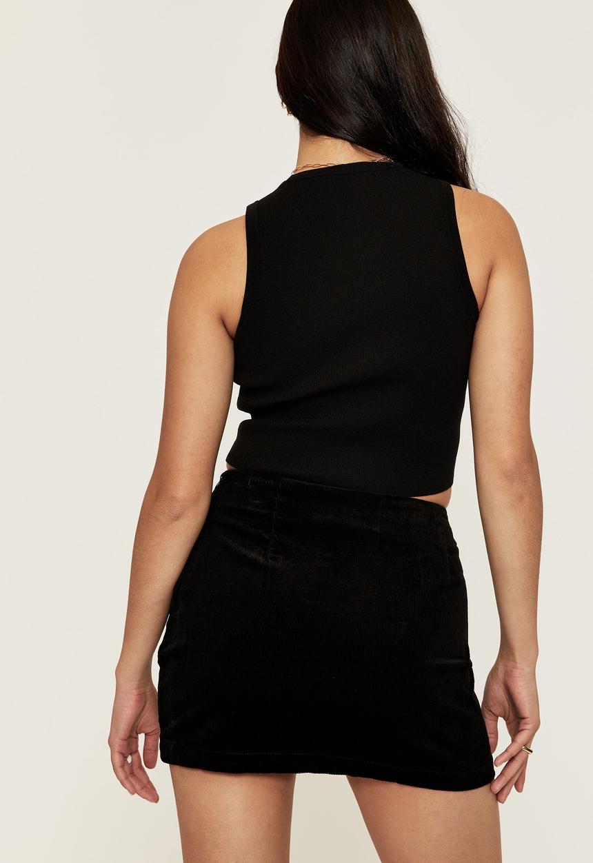 Supré  - Polly cord mini skirt - black