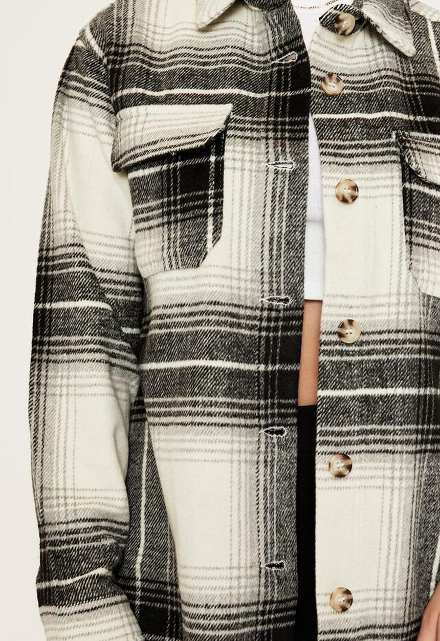 Supré  - Allegra shacket - black & white check