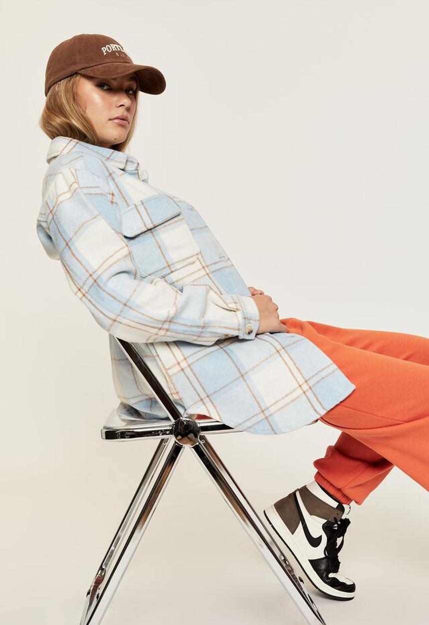Supré  - Allegra shacket - gigi check pale blue