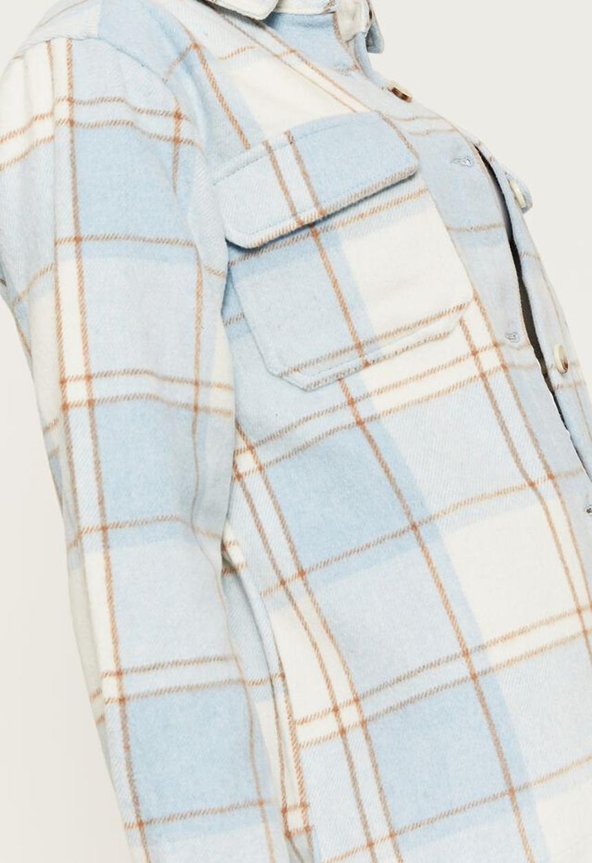 Supré  - Allegra shacket - gigi check pale blue