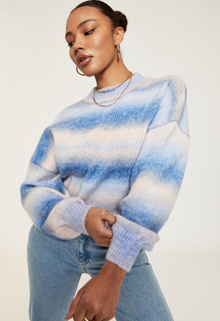 Supré  - Celine ombre knit - blue & neutral 