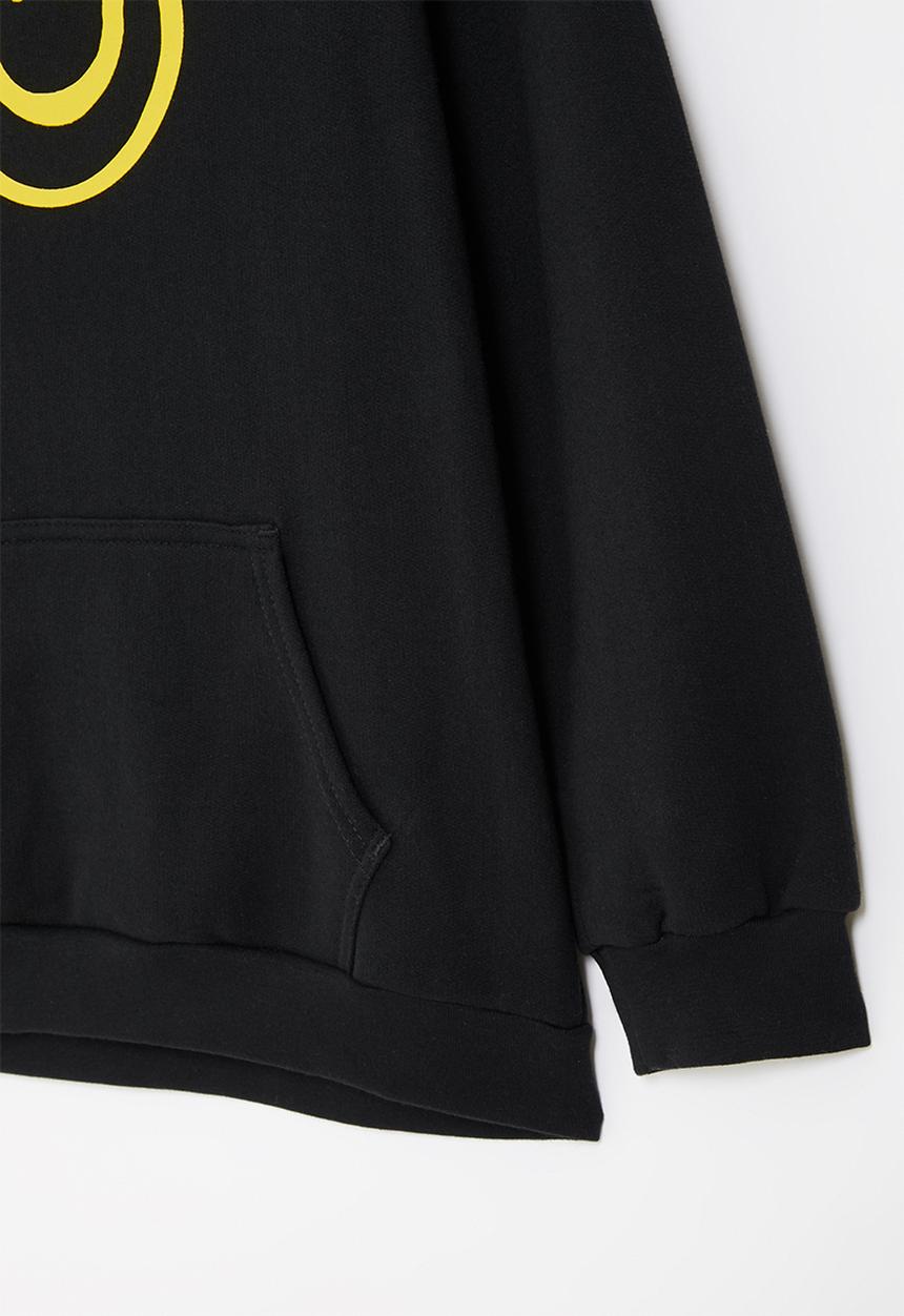 Superbalist - Boys hooded smiley sweatshirt - black & yellow
