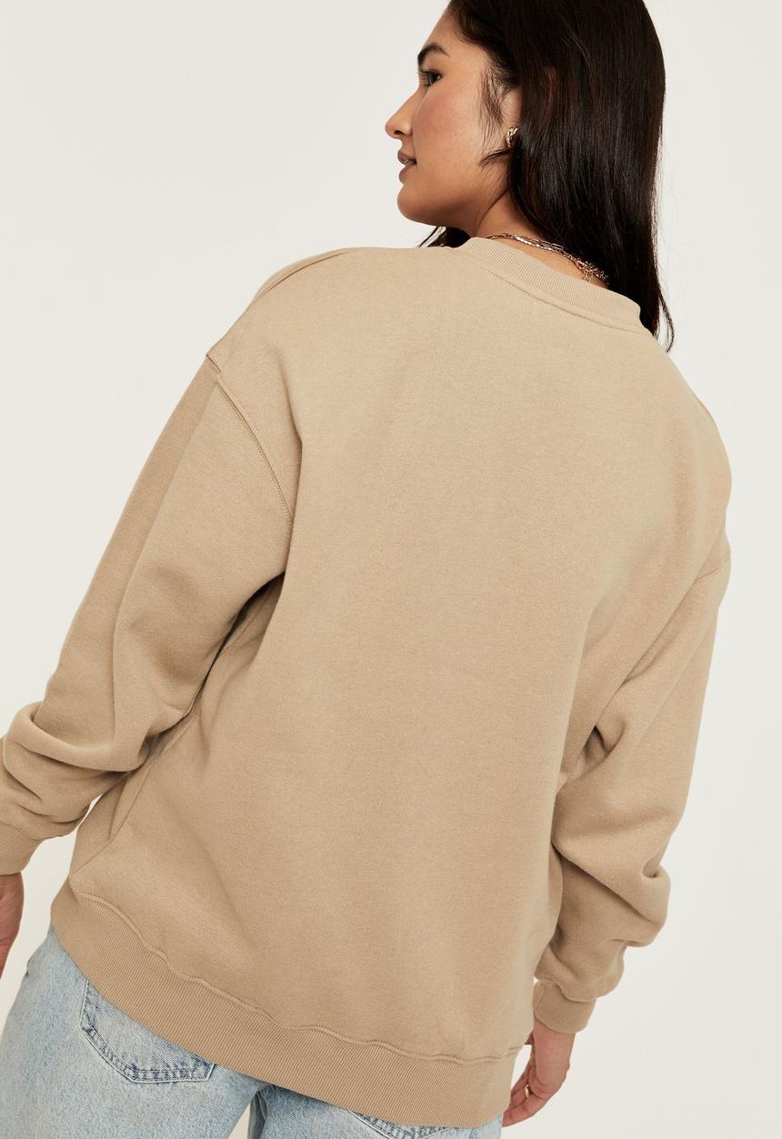 Supré  - Tonya oversized crew jumper - coco whip