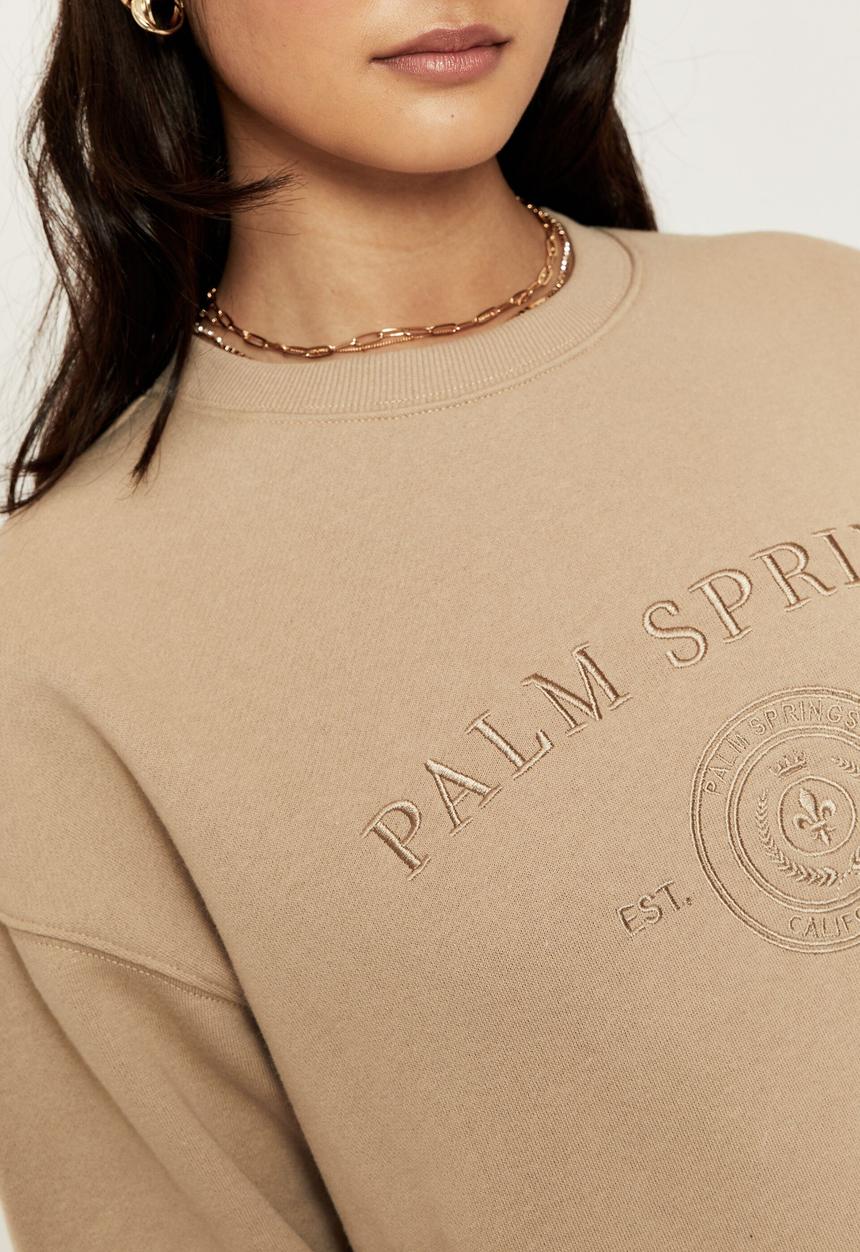 Supré  - Tonya oversized crew jumper - coco whip