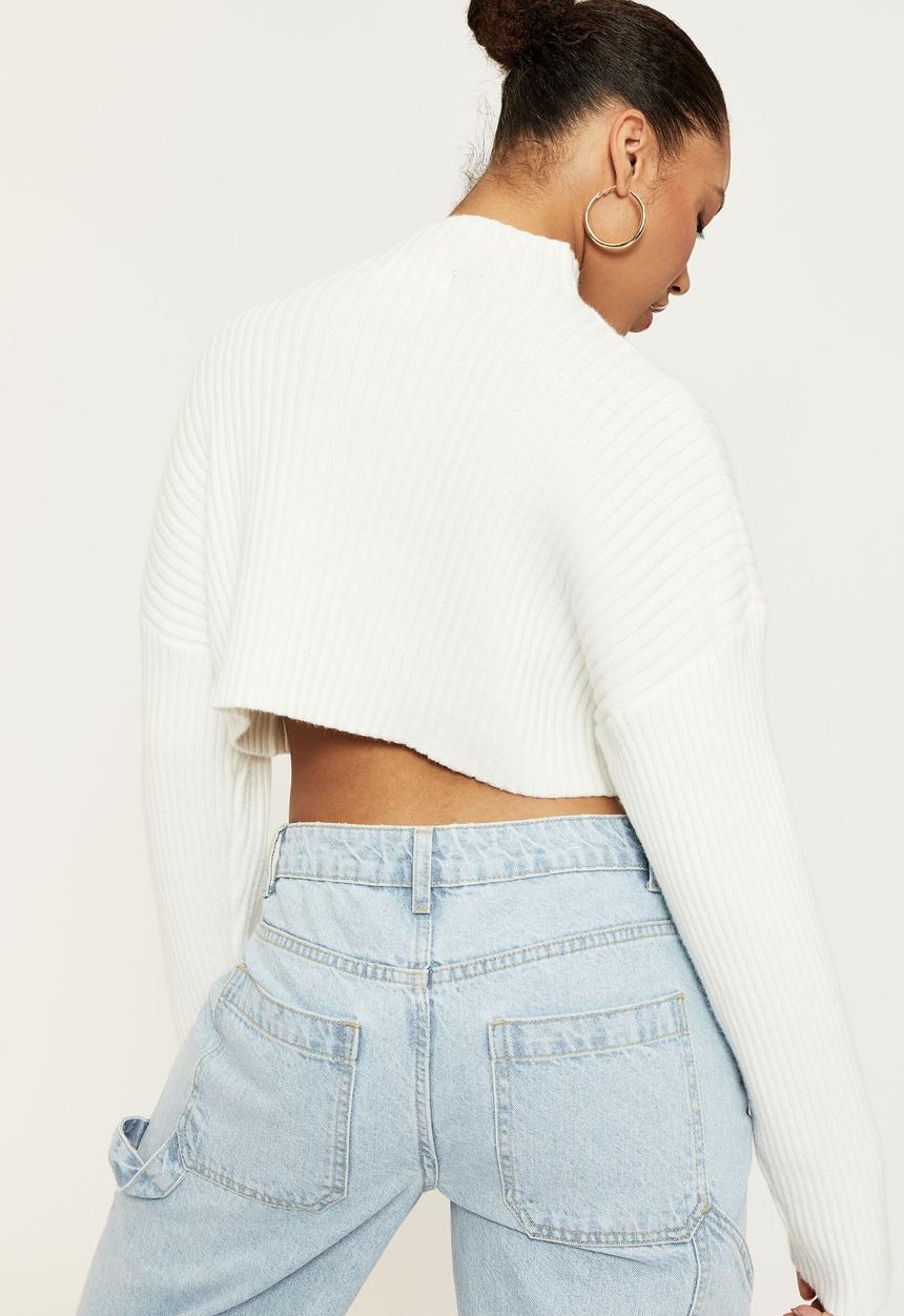 Supré  - Mila mock neck knit - winter white