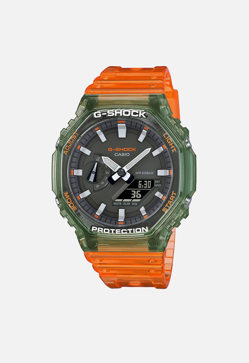 Casio - Gshock carb cor resin hidden coast - green & orange