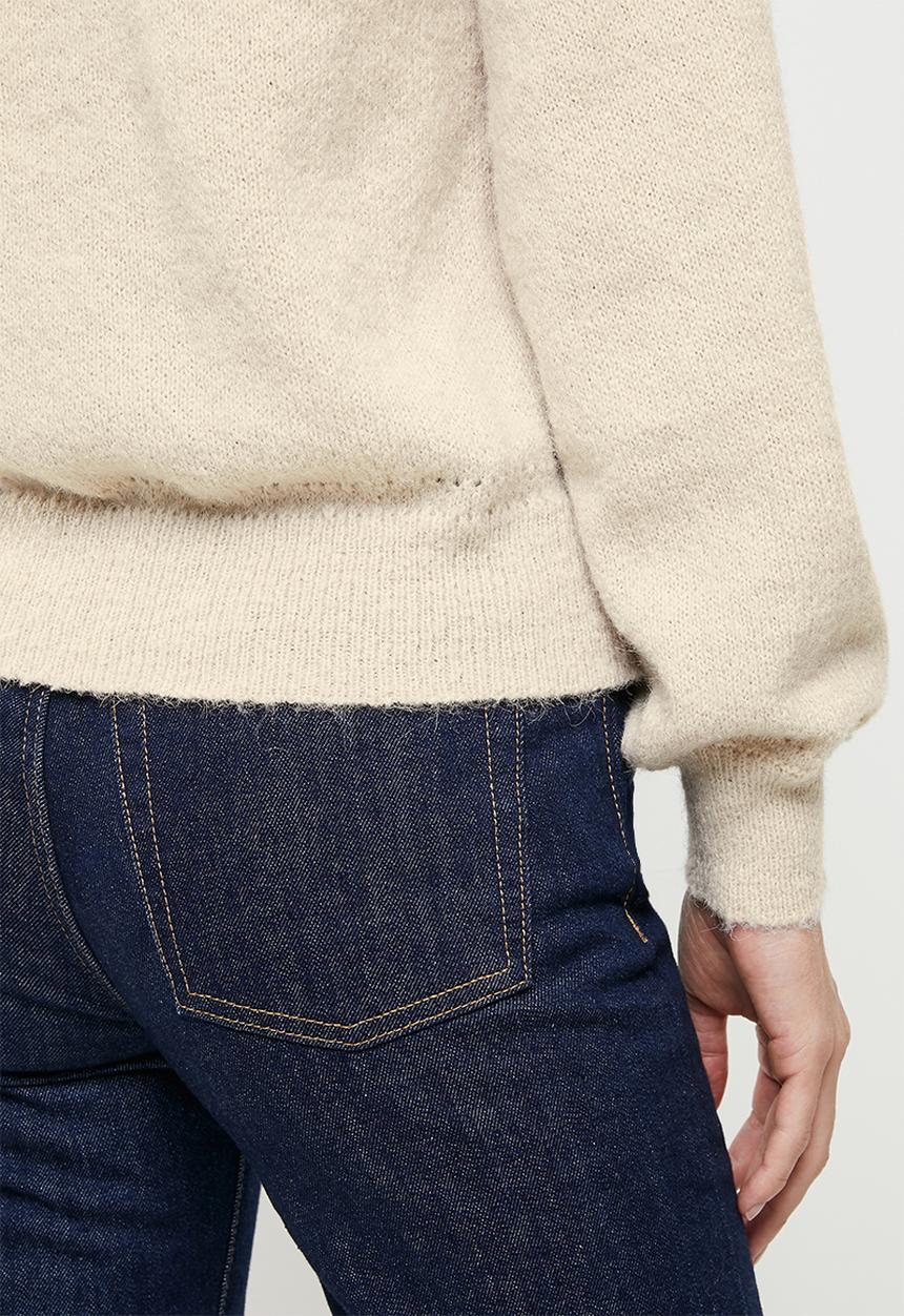 Jacqueline de Yong - Sigrid life long sleeve yoke pullover - cement