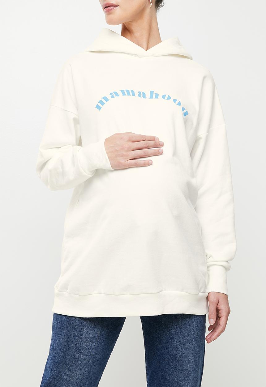 Superbalist - Maternity graphic hoodie  - ecru