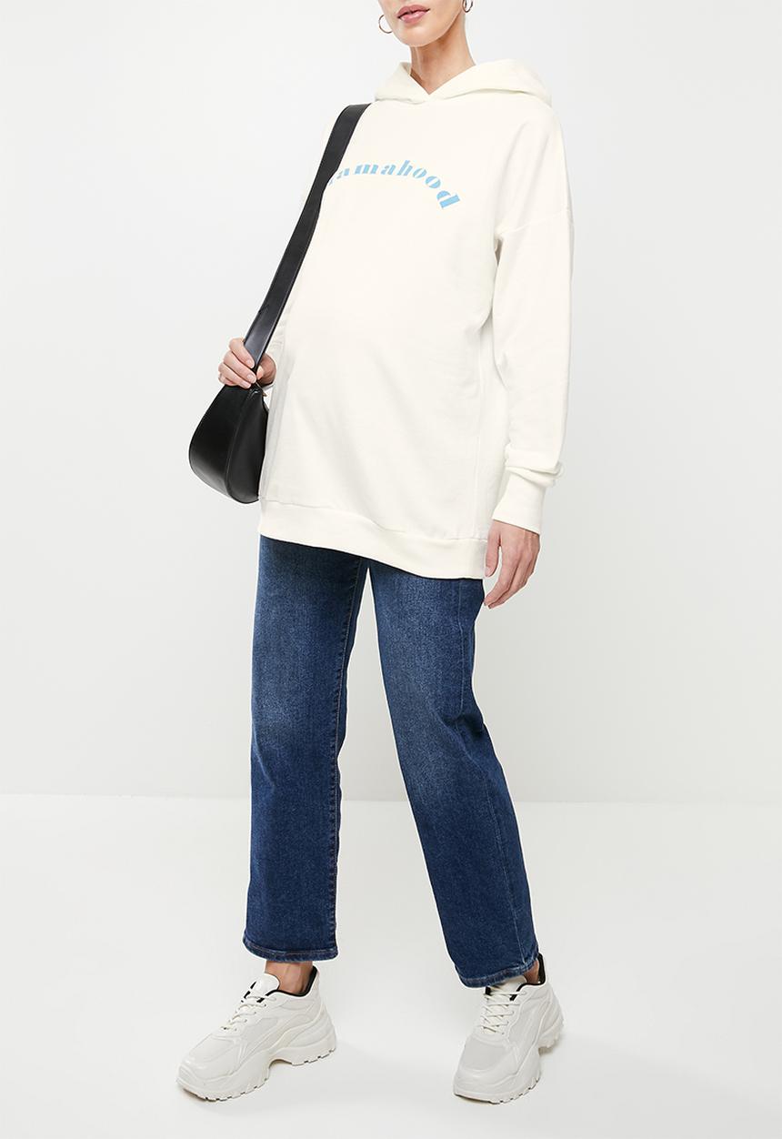 Superbalist - Maternity graphic hoodie  - ecru