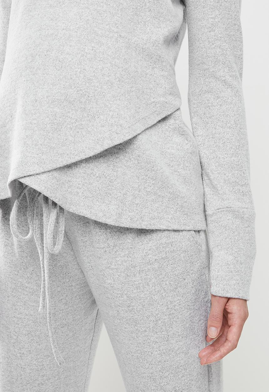 Superbalist - Maternity knit wrap crop sweat - grey melange