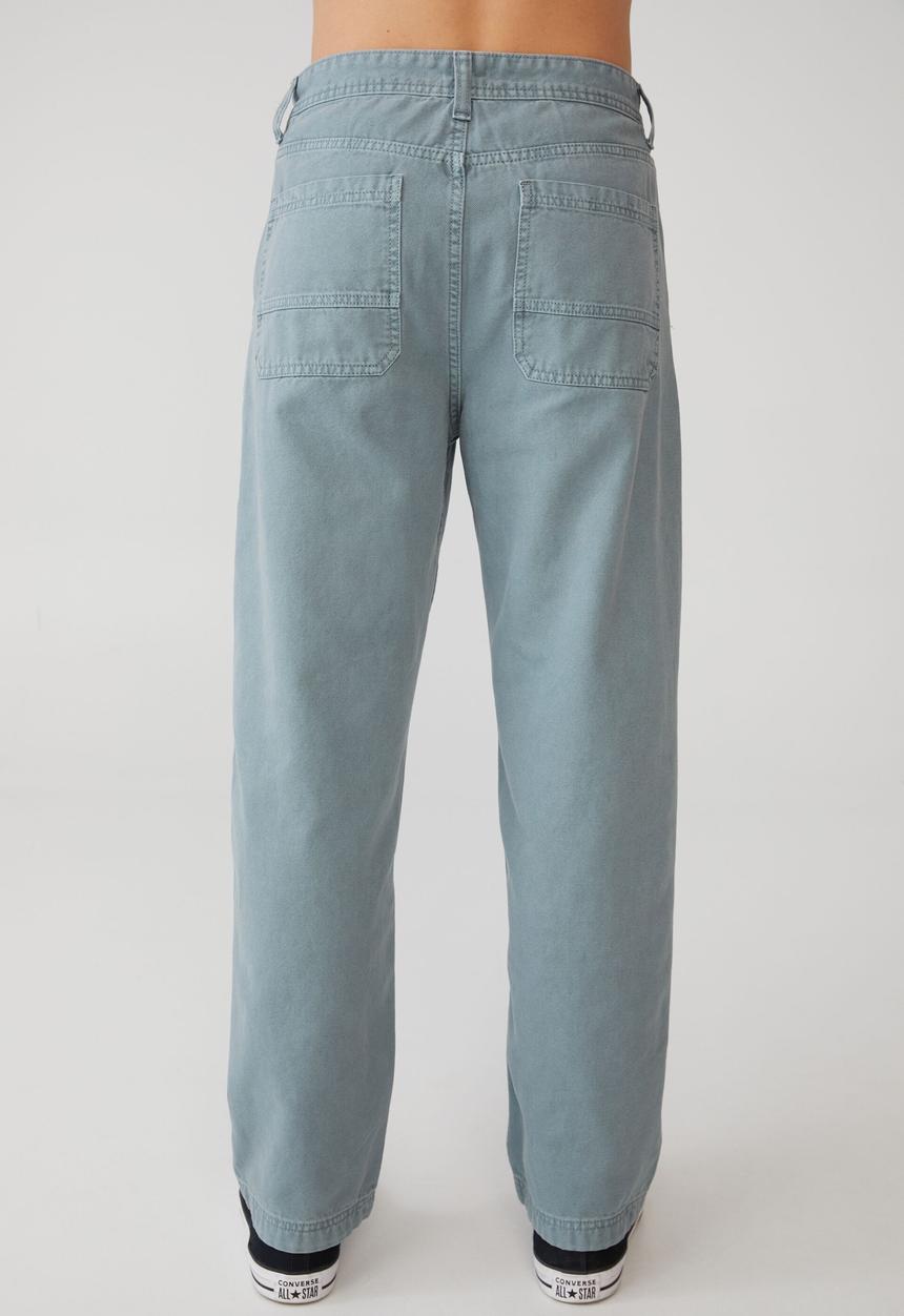 Cotton On - Loose fit pant - canvas - washed blue canvas