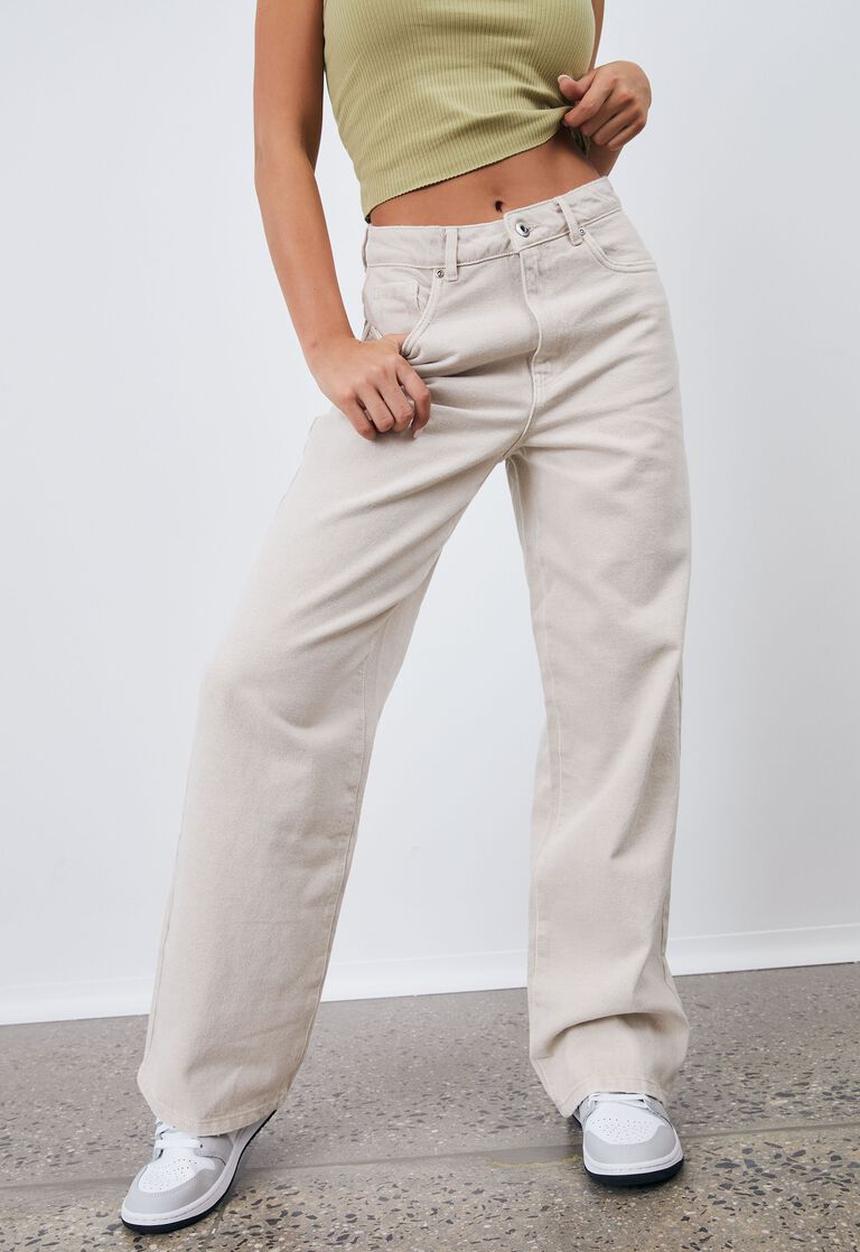 Factorie - High rise baggy jean - light stone