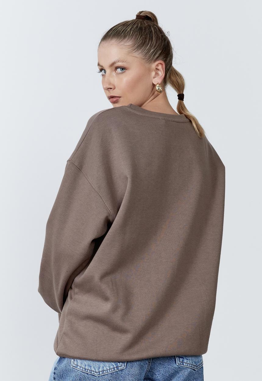 Factorie - Lcn nasa oversized graphic crew - lcn nas burnt iron/nasa