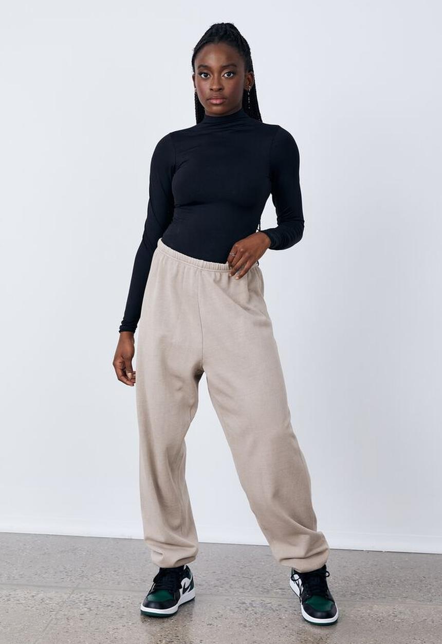 Factorie - Long sleeve high neck bodysuit - black