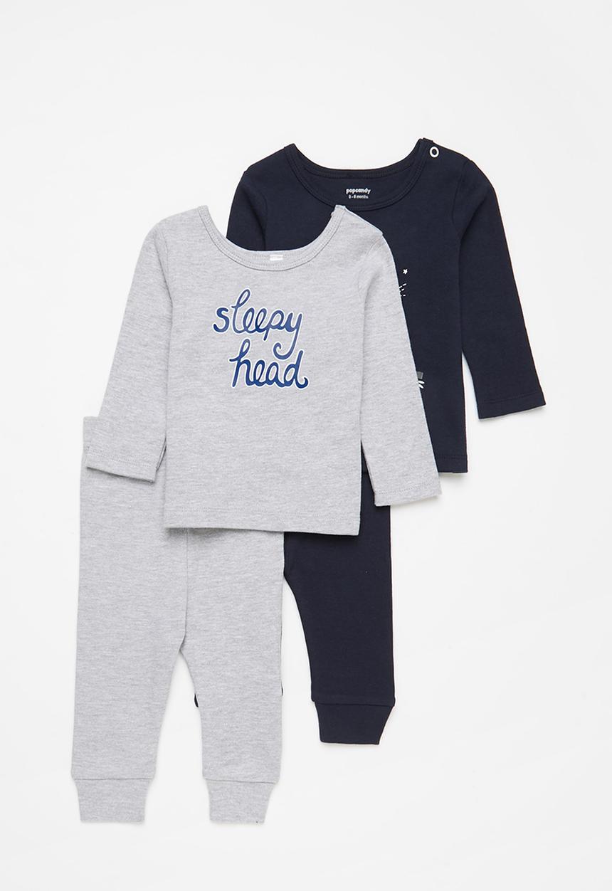 Pop Candy - 2 Pack sleep set - navy & grey