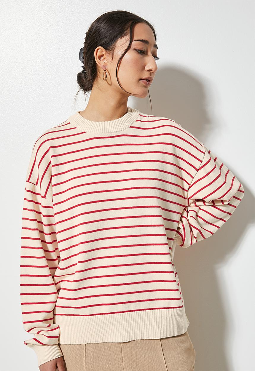 Superbalist - Cotton stripe pullover - red stripe