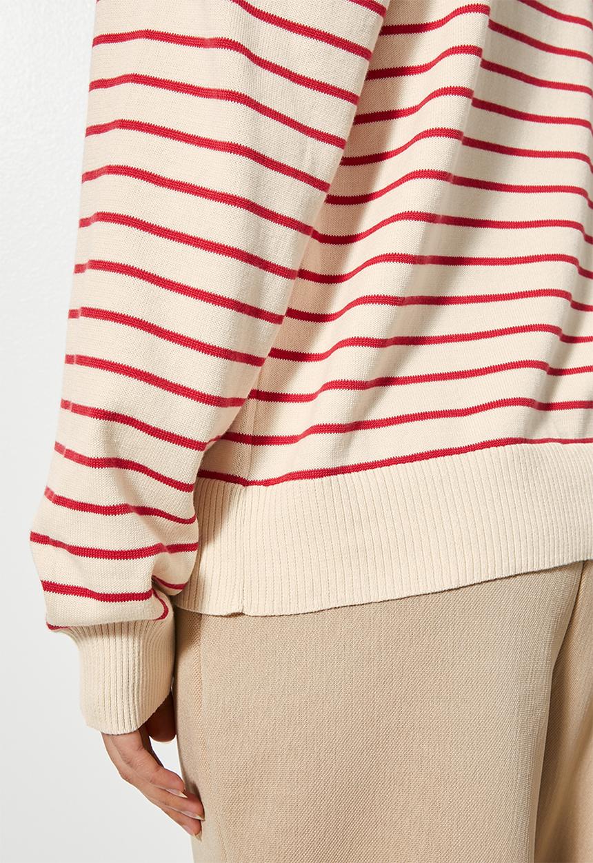 Superbalist - Cotton stripe pullover - red stripe