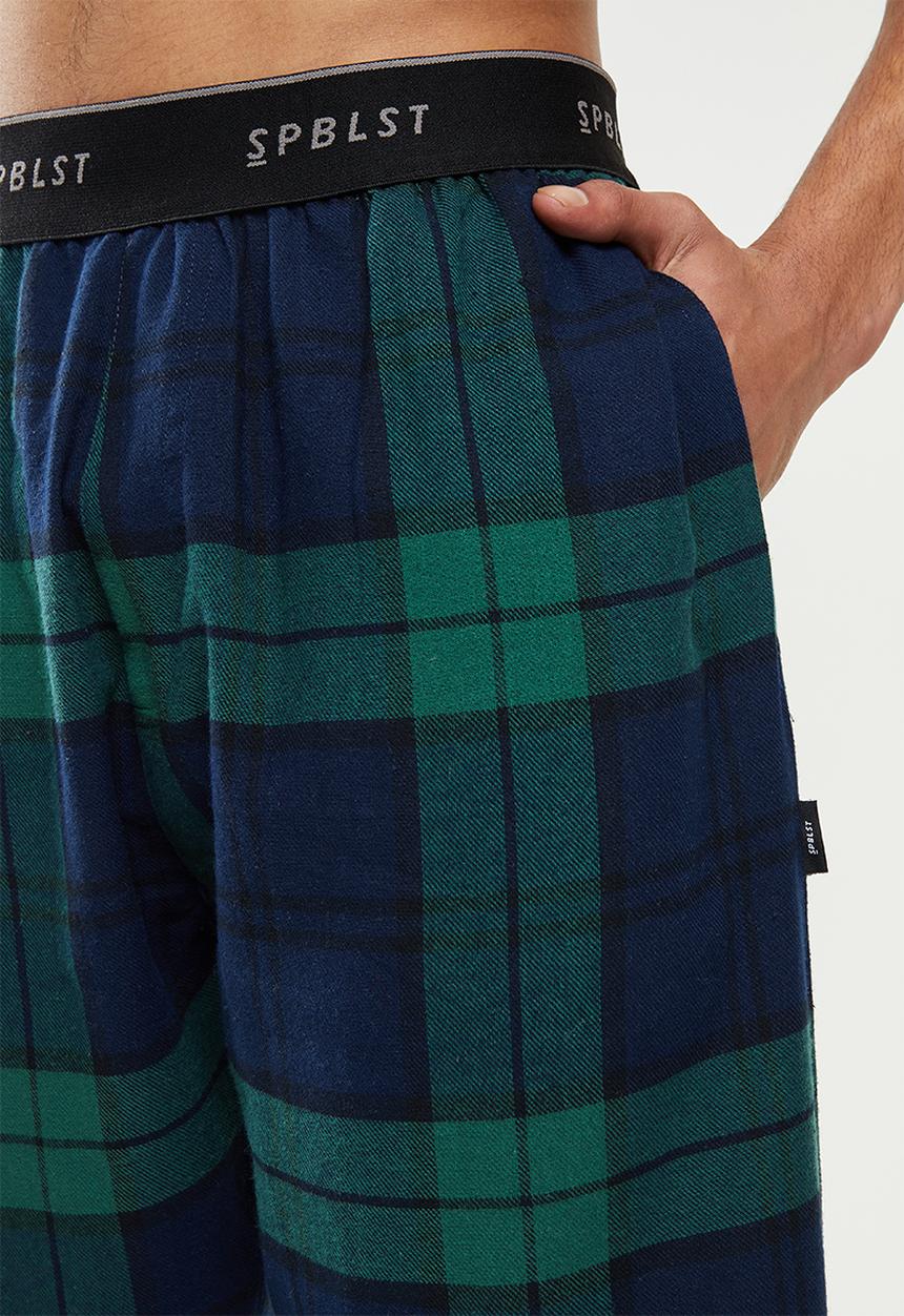 Superbalist - Woven sleep pants - green & black