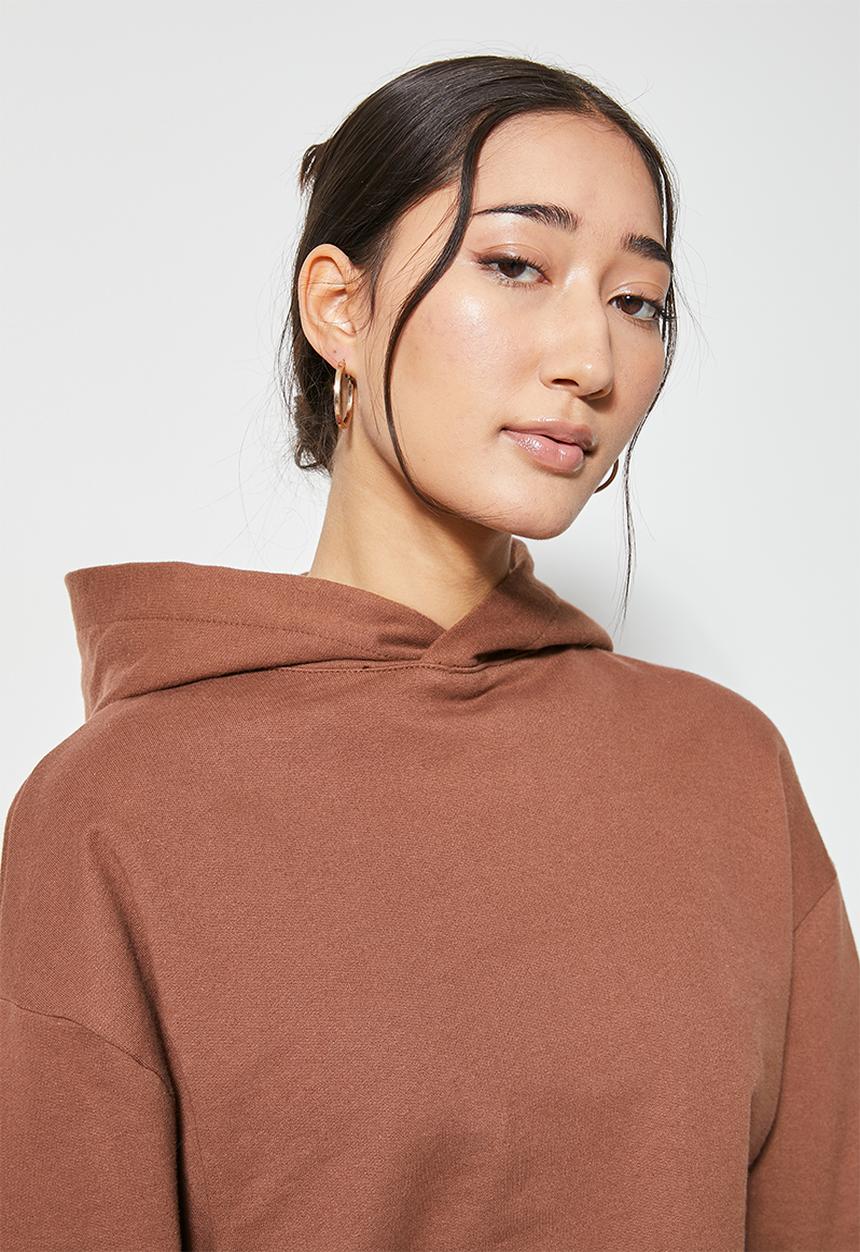 Superbalist - 2 pack crop hoodie - sand & choc