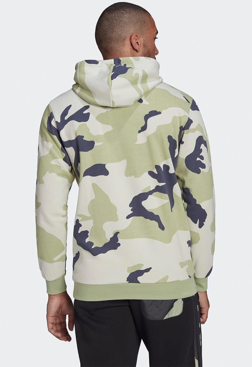 adidas Performance - Camo hoodie - magic lime