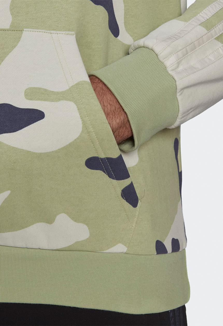 adidas Performance - Camo hoodie - magic lime
