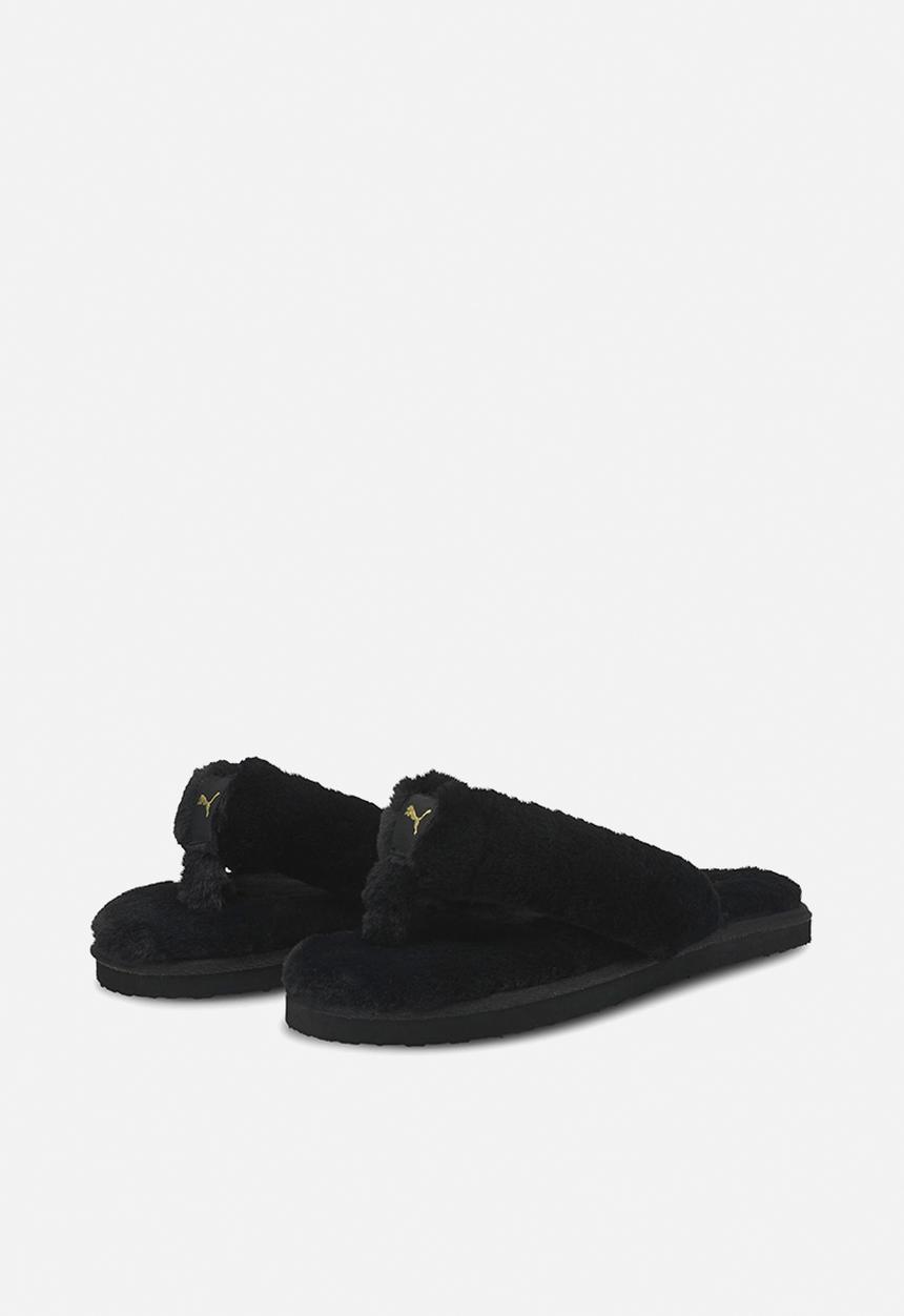 PUMA - Fluff flip - puma black & team gold