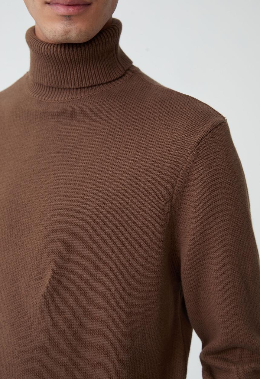 Cotton On - Roll neck sweater - chocolate