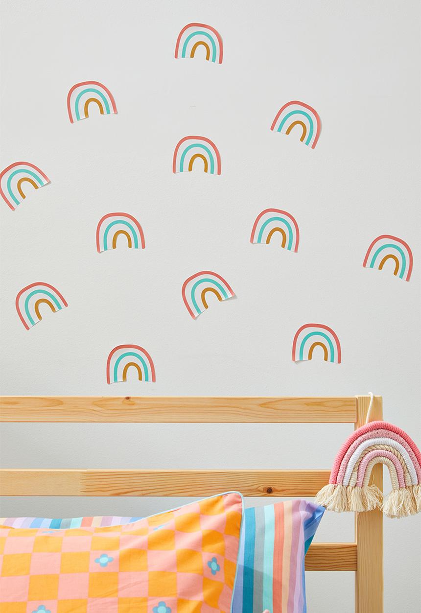 Typo - Kids wall decal 24 pack - rainbows