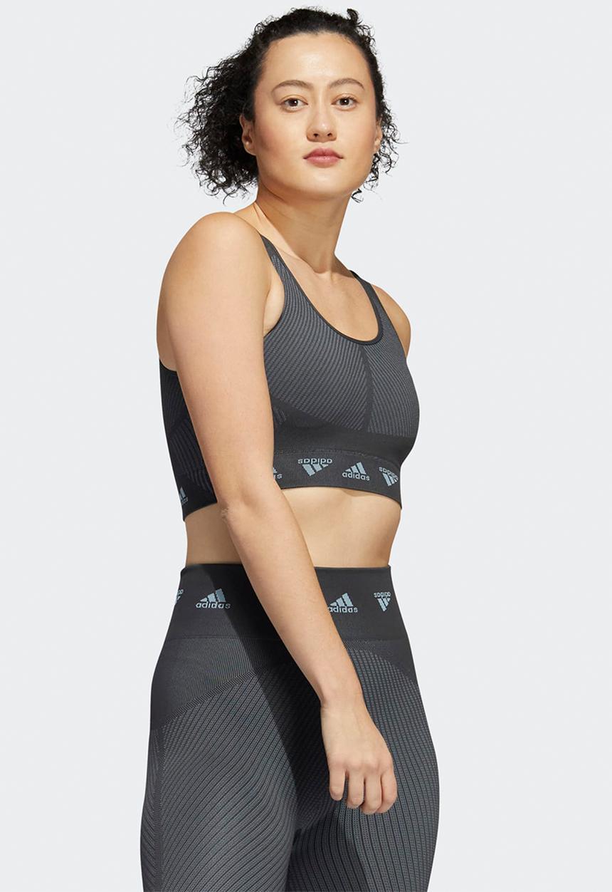adidas Performance - Aeroknit bra - maggre & carbon