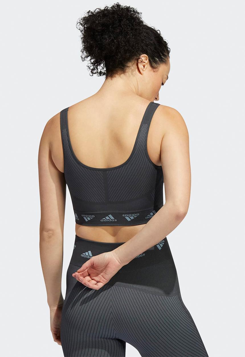 adidas Performance - Aeroknit bra - maggre & carbon