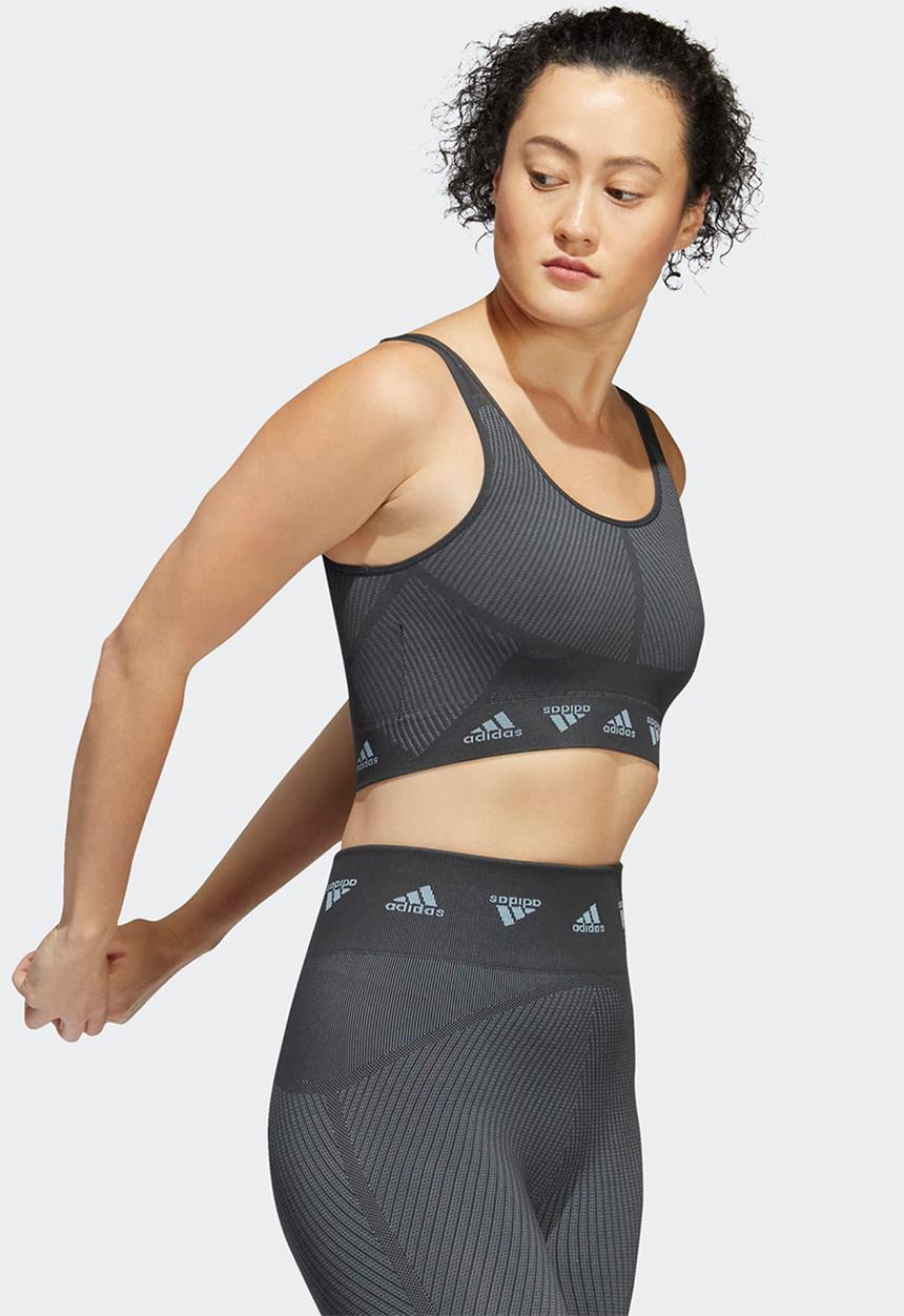 adidas Performance - Aeroknit bra - maggre & carbon