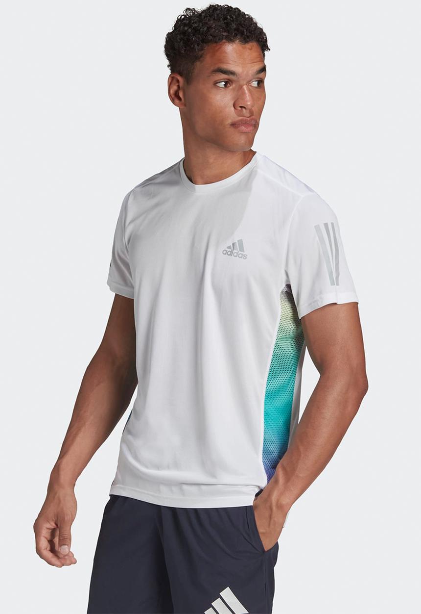 adidas Performance - Own the Run Color Block Tee - White