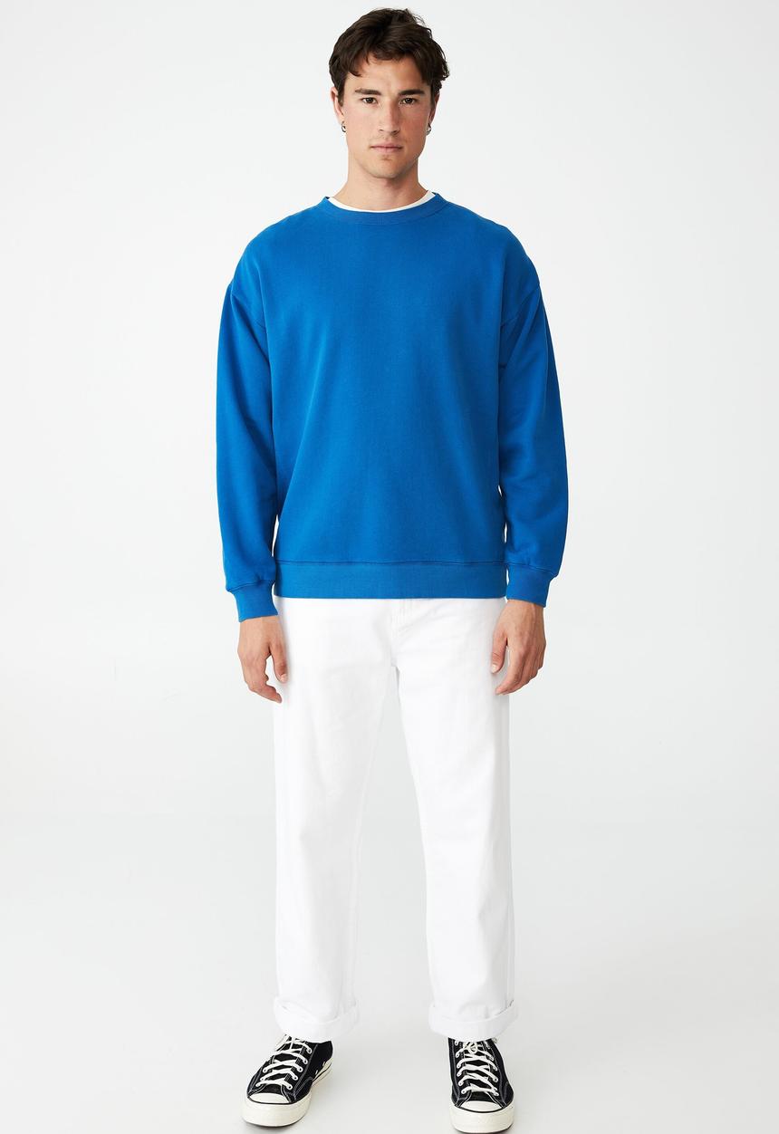 Cotton On - Oversized crew fleece - rave blue
