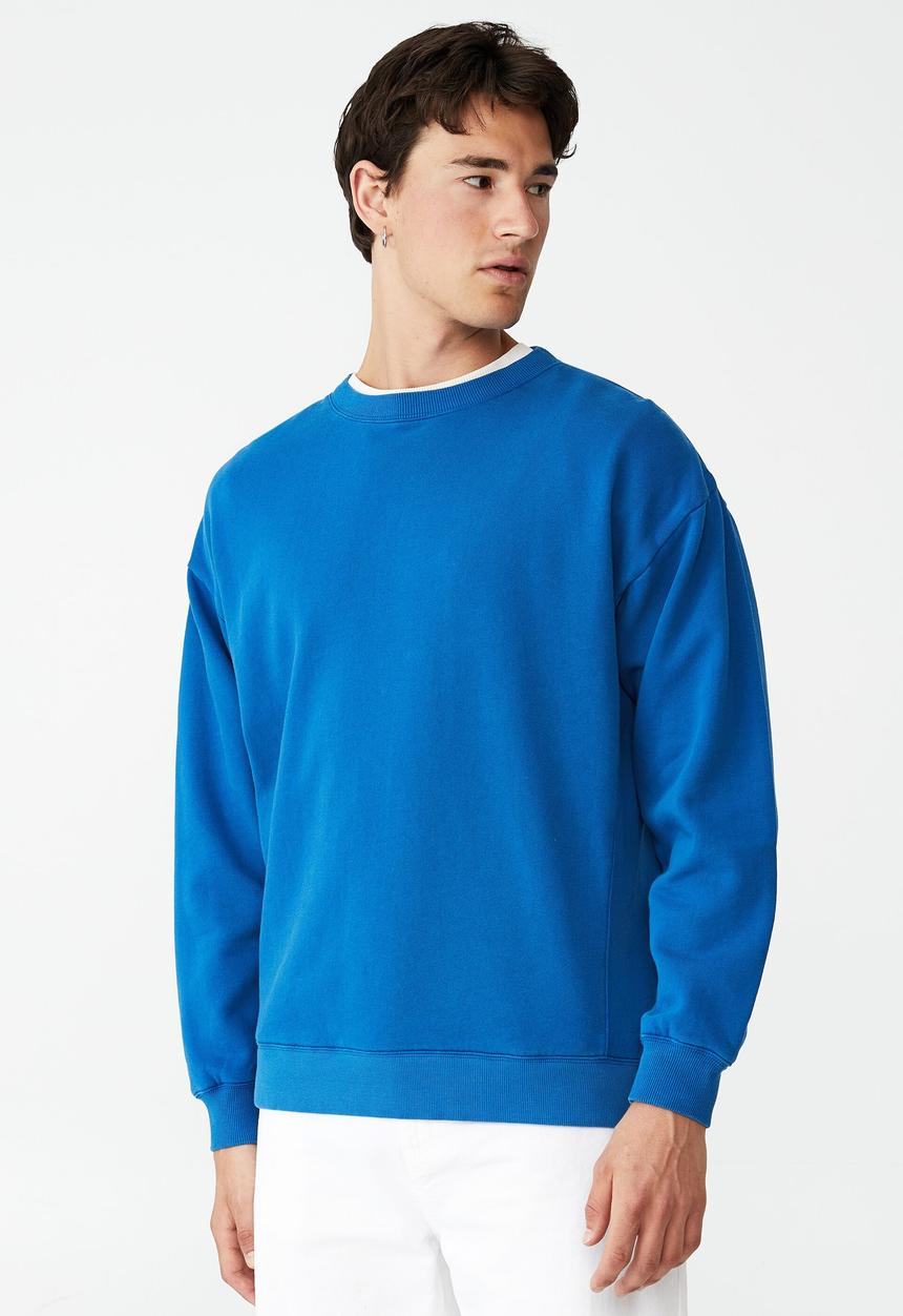 Cotton On - Oversized crew fleece - rave blue