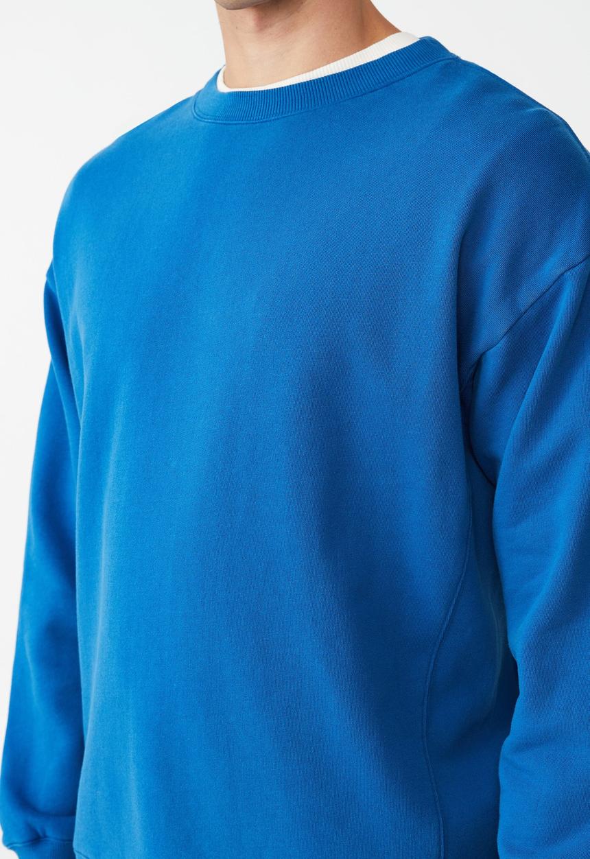 Cotton On - Oversized crew fleece - rave blue