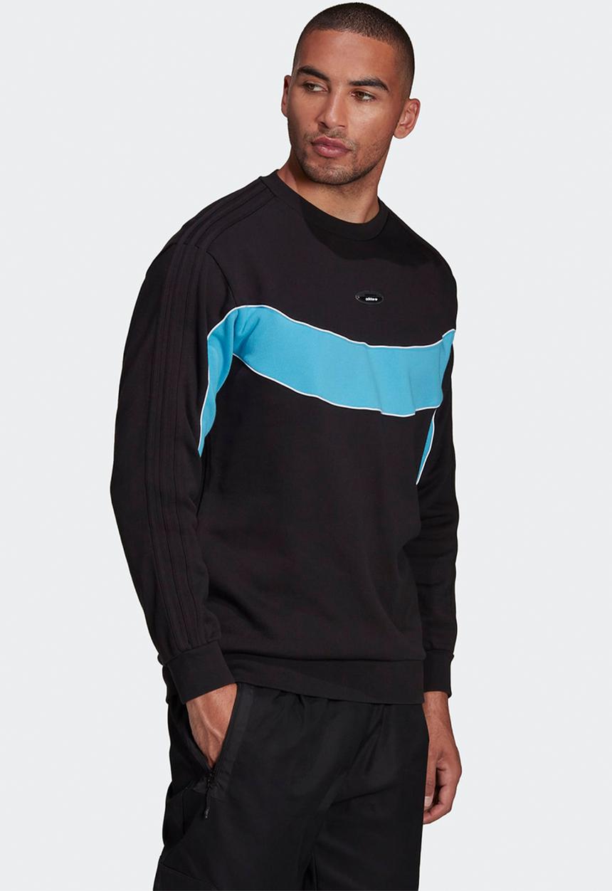 adidas Originals - R.Y.V. CREW SWEATSHIRT - black & blue