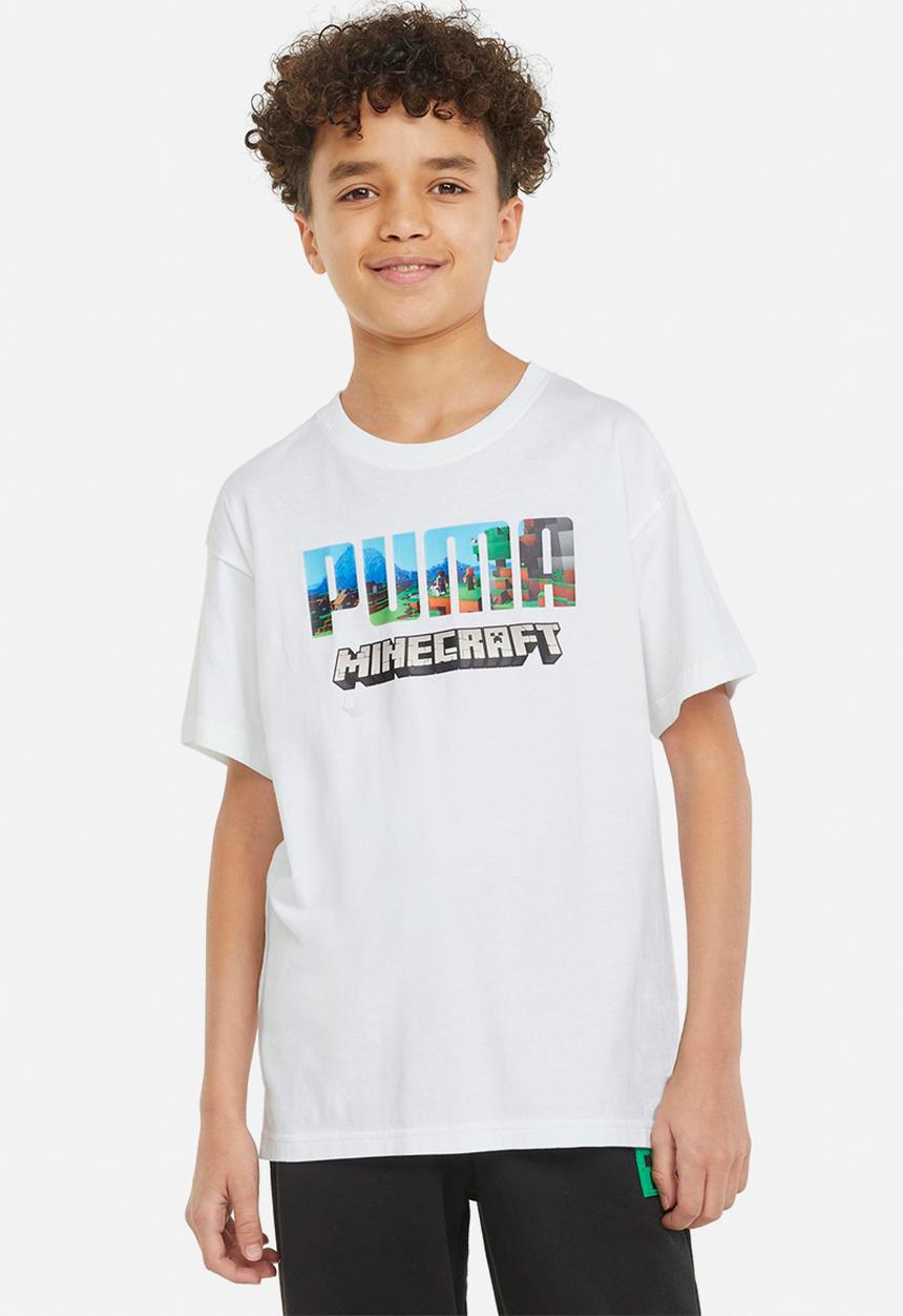 PUMA - Puma x minecraft relaxed tee kids - puma white