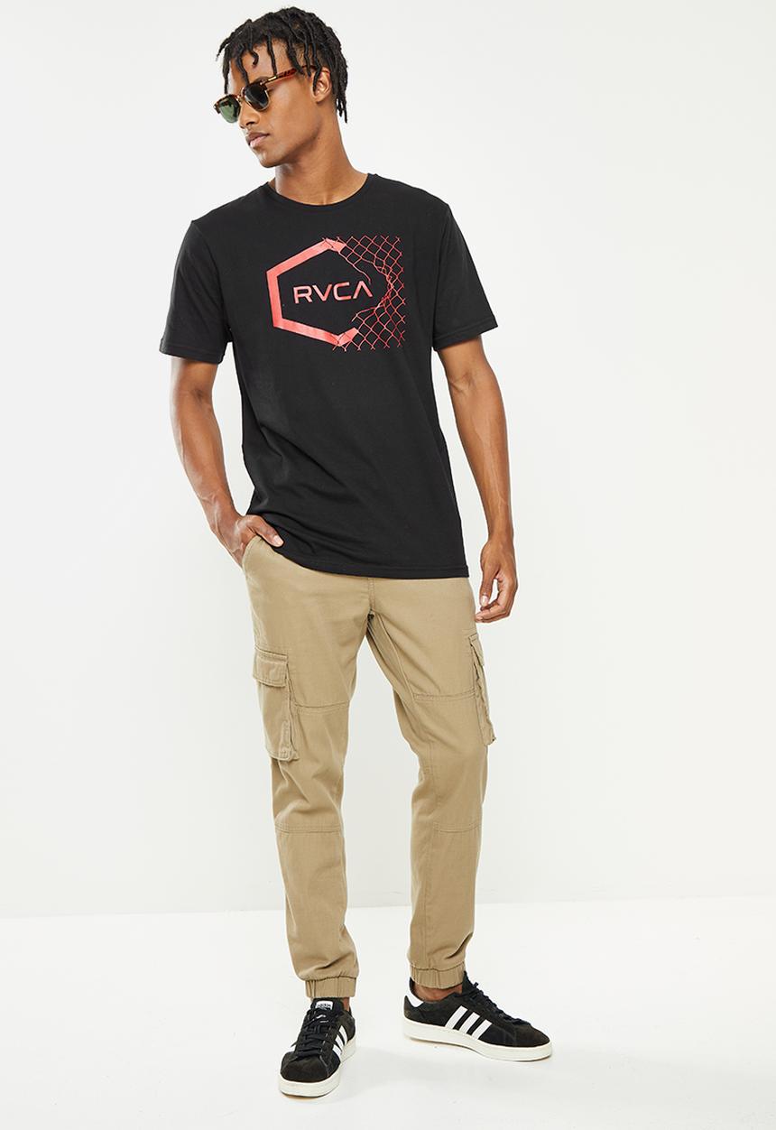 RVCA - Hex fence short sleeve - black