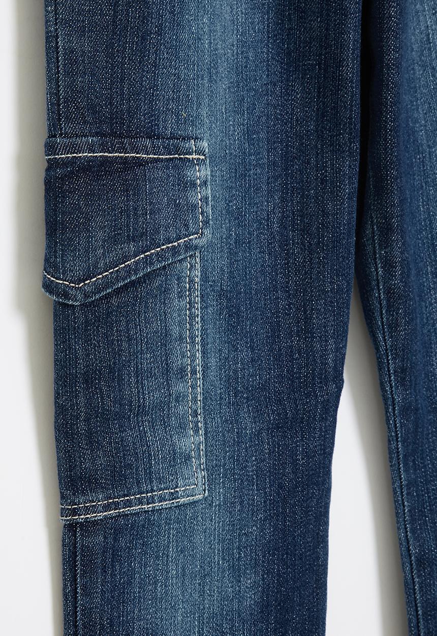 LAB - Cuffed denim jogger - blue