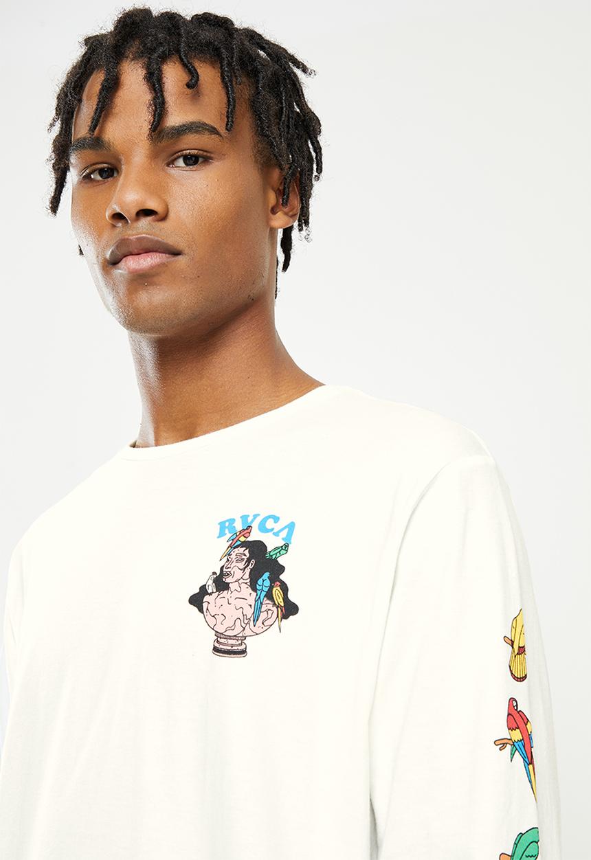 RVCA - LP x KLW Parrot Ice Long Sleeve Tee - Antique White