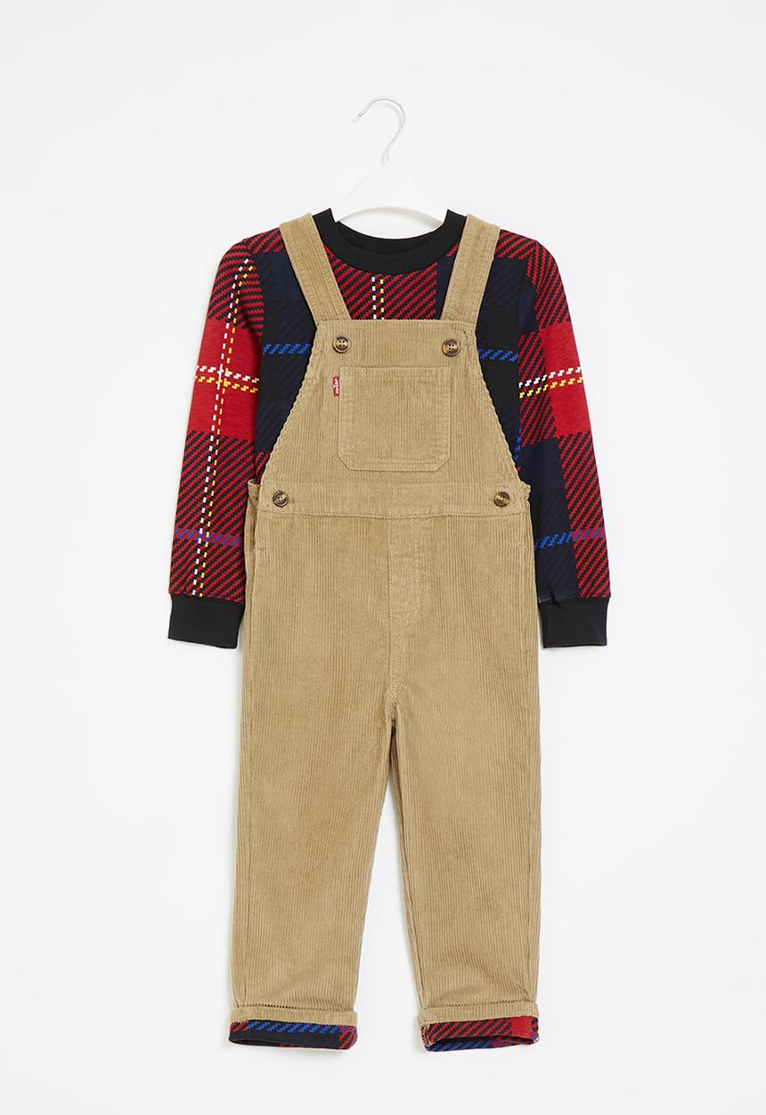 Levi’s® - Lvb long sleeve printed te & overall se - harvest gold