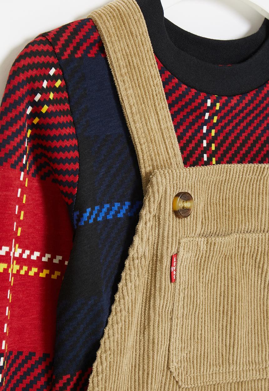 Levi’s® - Lvb long sleeve printed te & overall se - harvest gold